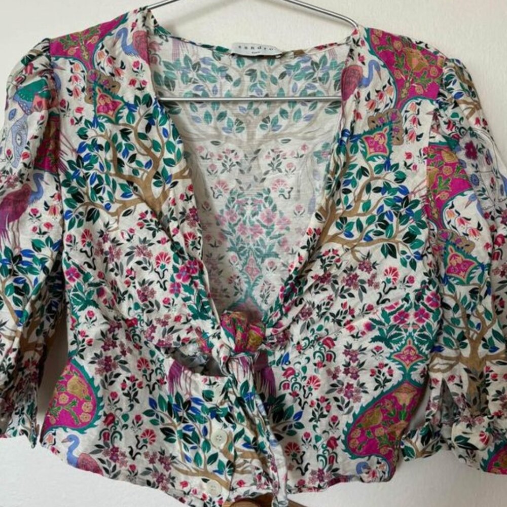 Sandro linen top